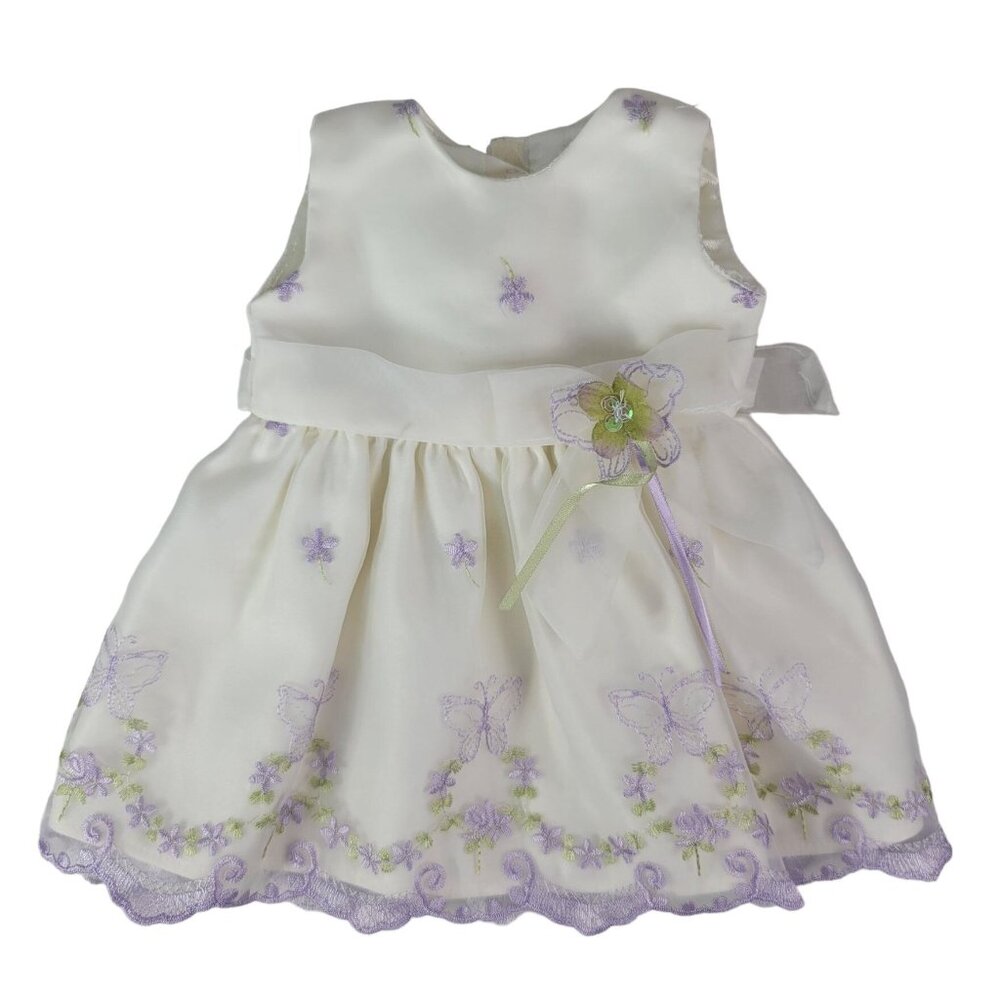 Special Occasions Formal Dress Cream SZ 0-3M Embroidery Pageant Wedding Party